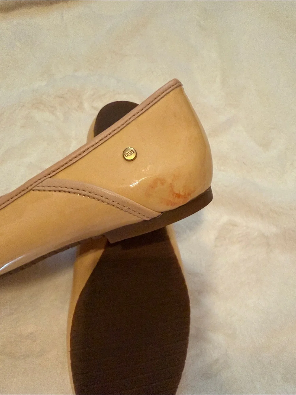 UGG Women's Nude Tan Ballet Flats